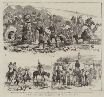 With the Russians Reconnaissance on the Lom by Alfred Chantrey Corbould